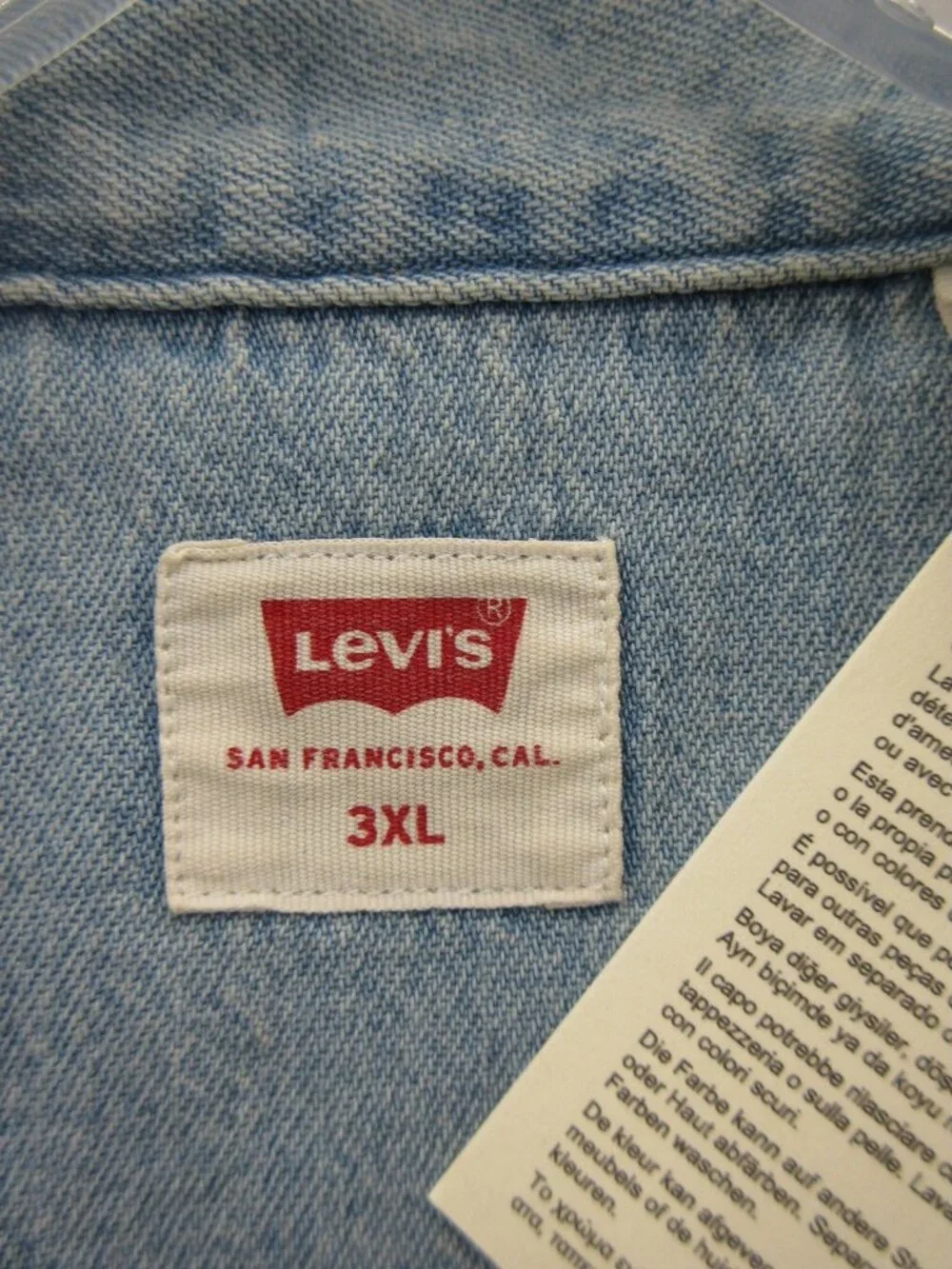 Levis Shirt XXXL Western Pearl Snap Denim Cowboy Rodeo Flap Pockets NEW